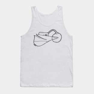 Space Penguin - Outline Tank Top